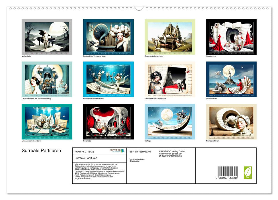 Surreale Partituren (CALVENDO Premium Wandkalender 2027)