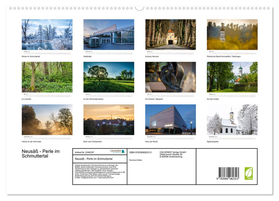Neusäß - Perle im Schmuttertal (CALVENDO Premium Wandkalender 2027)