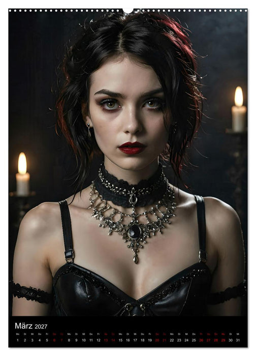Gothic beauties - Schönheiten der Nacht (CALVENDO Wandkalender 2027)
