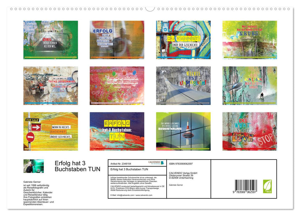 Erfolg hat 3 Buchstaben TUN (CALVENDO Premium Wandkalender 2027)