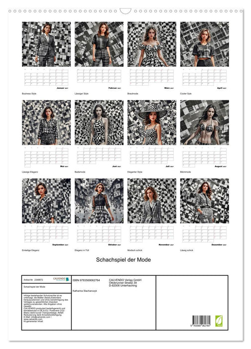 Schachspiel der Mode (CALVENDO Wandkalender 2027)