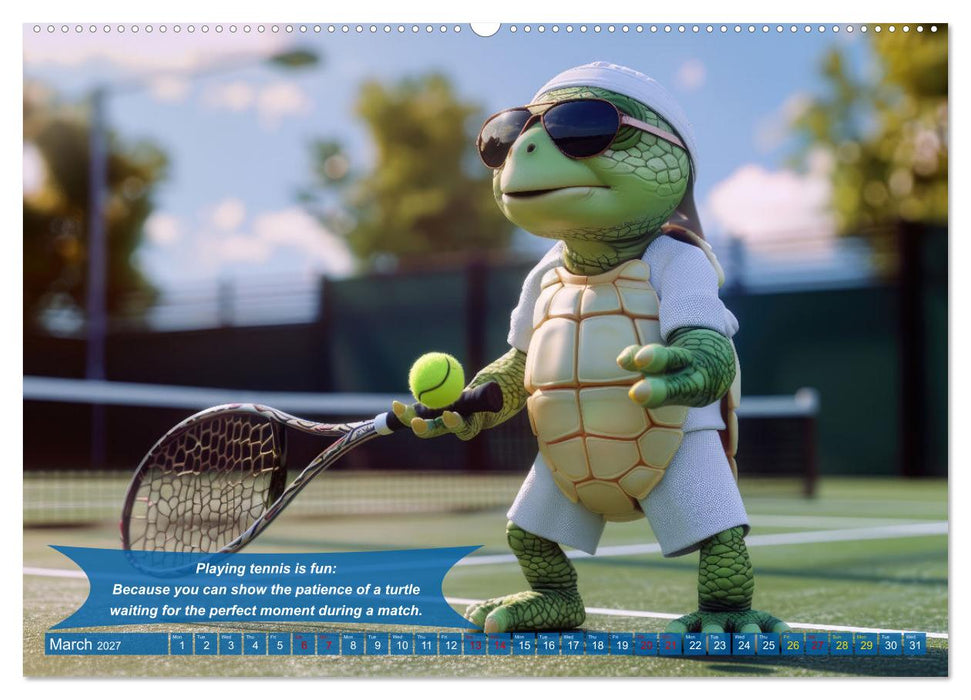 Funny animals as tennis players (CALVENDO Premium-Calendar 2027)