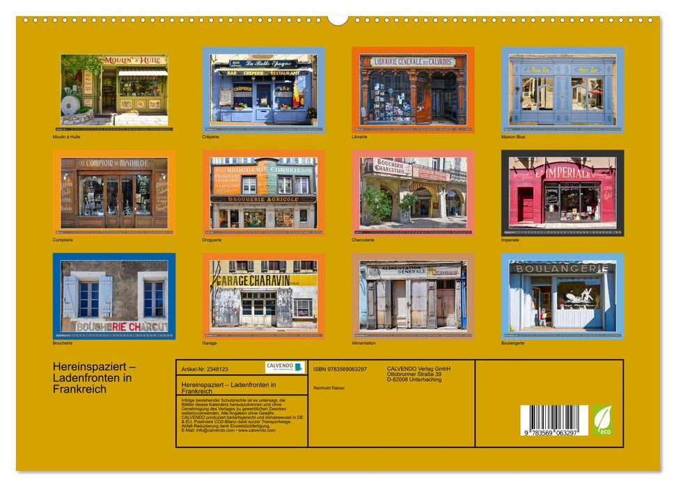 Hereinspaziert – Ladenfronten in Frankreich (CALVENDO Premium Wandkalender 2027)