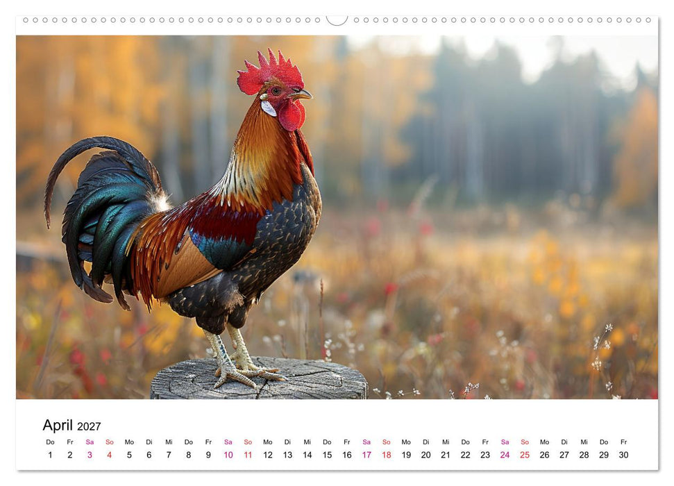 Hühner Federvieh (CALVENDO Wandkalender 2027)