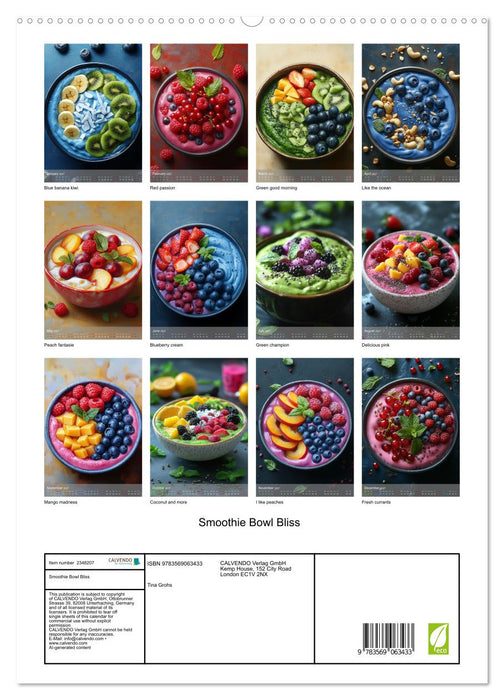 Smoothie Bowl Bliss (CALVENDO Premium-Calendar 2027)