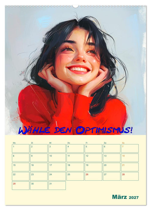 Liebe das Leben! Mit Affirmationen glücklich durch das Jahr! (CALVENDO Wandkalender 2027)