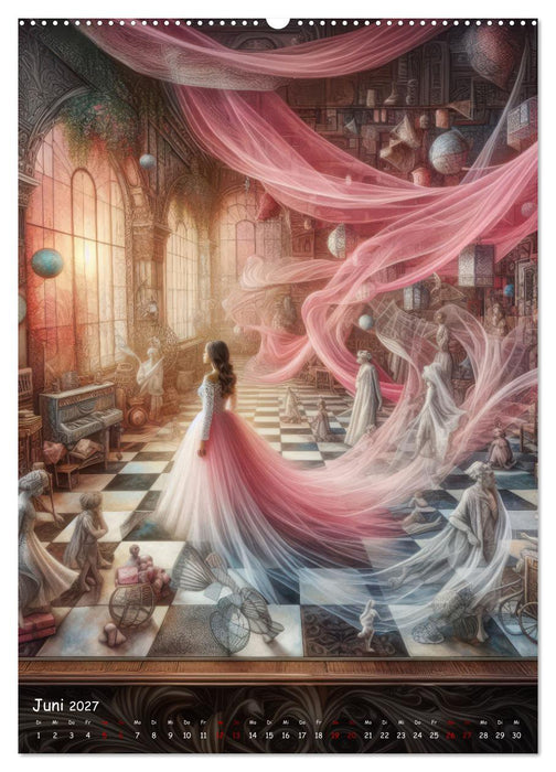 Mystische Weiblichkeit - Frauen in abstrakter Droste-Kunst (CALVENDO Wandkalender 2027)
