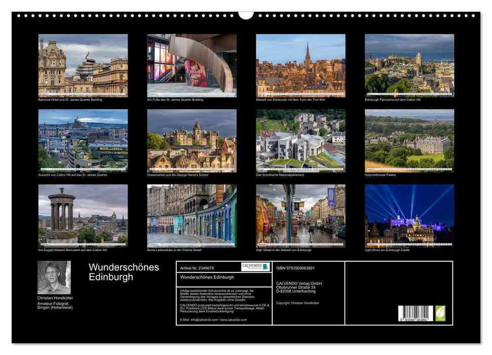 Wunderschönes Edinburgh (CALVENDO Wandkalender 2027)