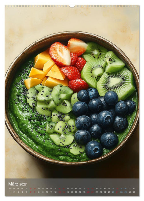 Smoothie Bowls - frisch und fruchtig durchs Jahr (CALVENDO Wandkalender 2027)