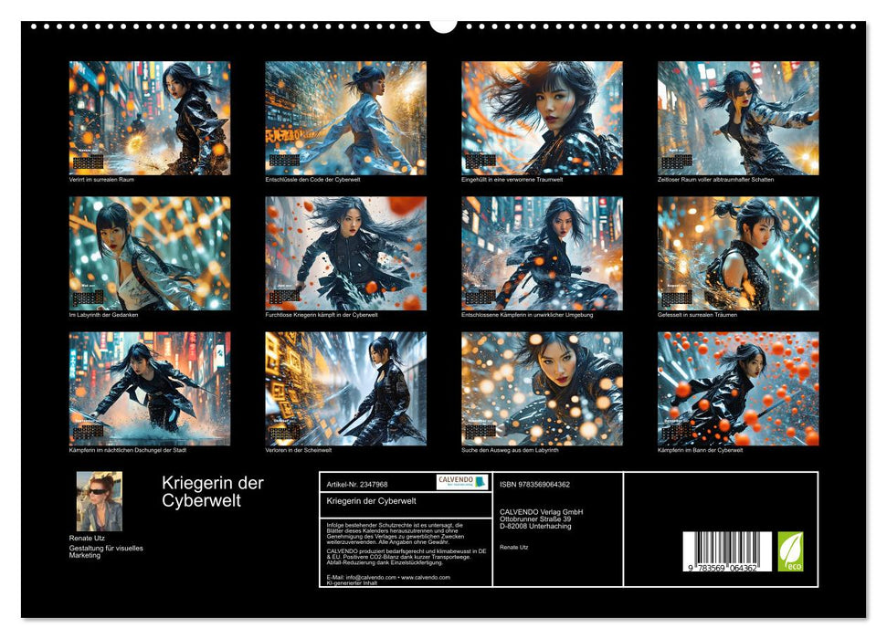 Kriegerin der Cyberwelt (CALVENDO Premium Wandkalender 2027)