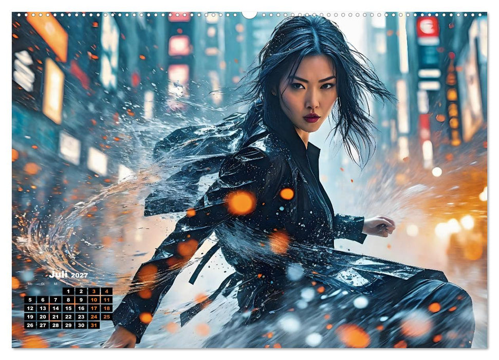 Kriegerin der Cyberwelt (CALVENDO Premium Wandkalender 2027)