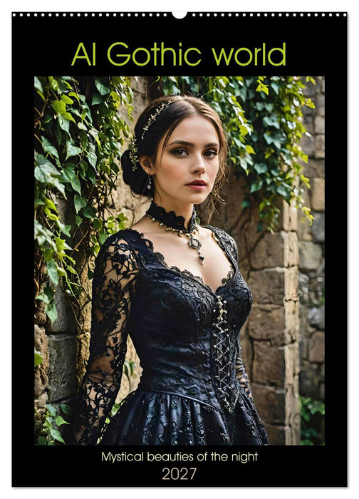 AI Gothic world - Mystical beauties of the night (CALVENDO Monthly Calendar 2027)