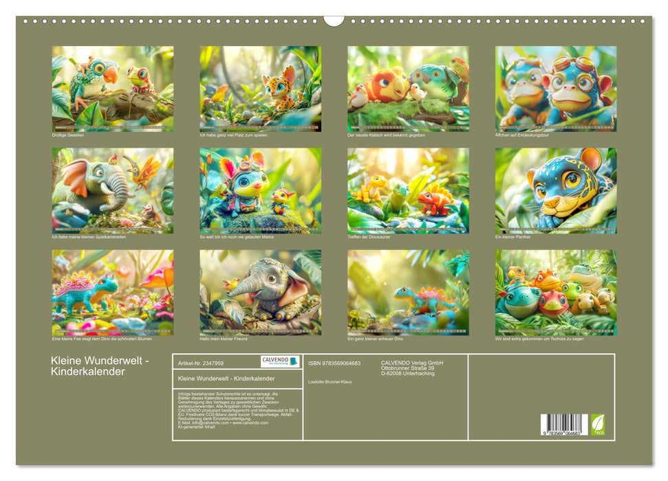 Kleine Wunderwelt - Kinderkalender (CALVENDO Wandkalender 2027)