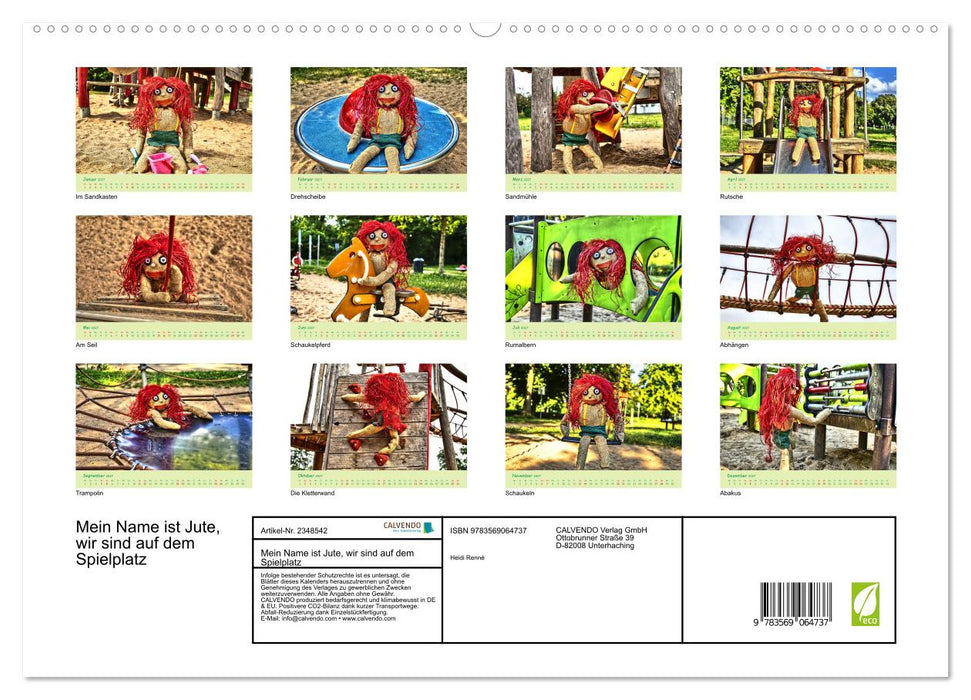 Mein Name ist Jute, wir sind auf dem Spielplatz (CALVENDO Premium Wandkalender 2027)
