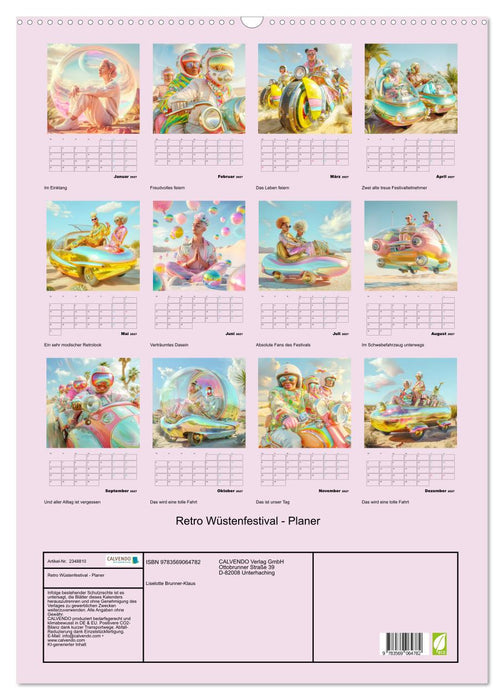 Retro Wüstenfestival - Planer (CALVENDO Wandkalender 2027)