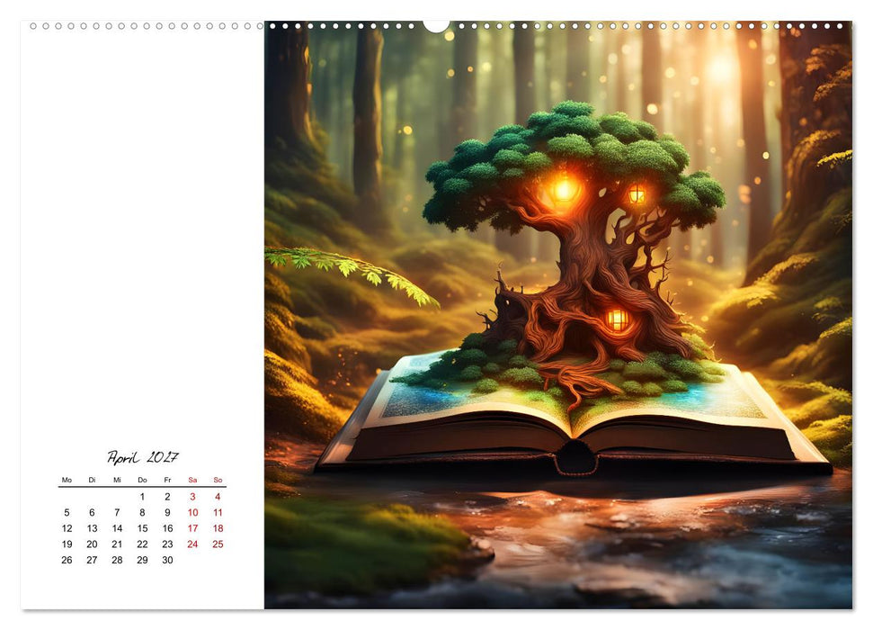 Fantastische surreale Bücherwelten (CALVENDO Wandkalender 2027)