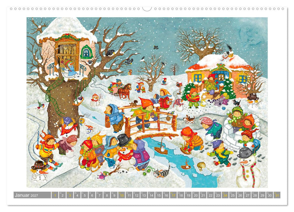 Wimmelig durch das Jahr (CALVENDO Wandkalender 2027)