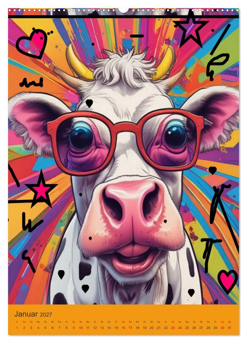 Coole Tiere der Pop Art (CALVENDO Wandkalender 2027)