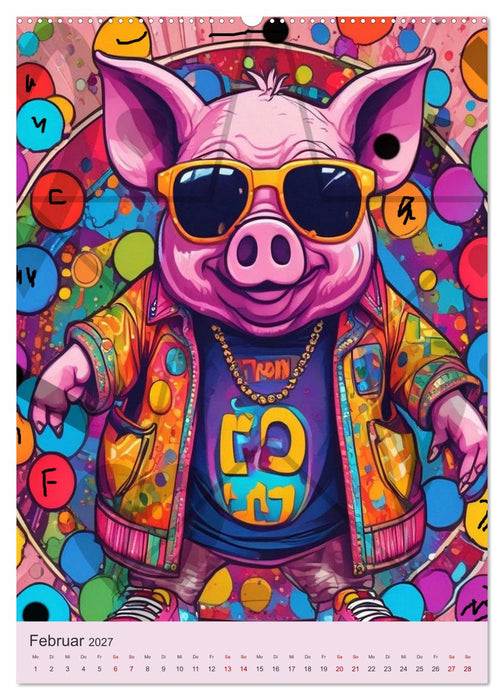 Coole Tiere der Pop Art (CALVENDO Wandkalender 2027)