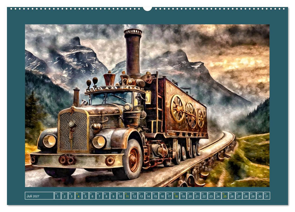 Mit Steampunk unterwegs (CALVENDO Premium Wandkalender 2027)