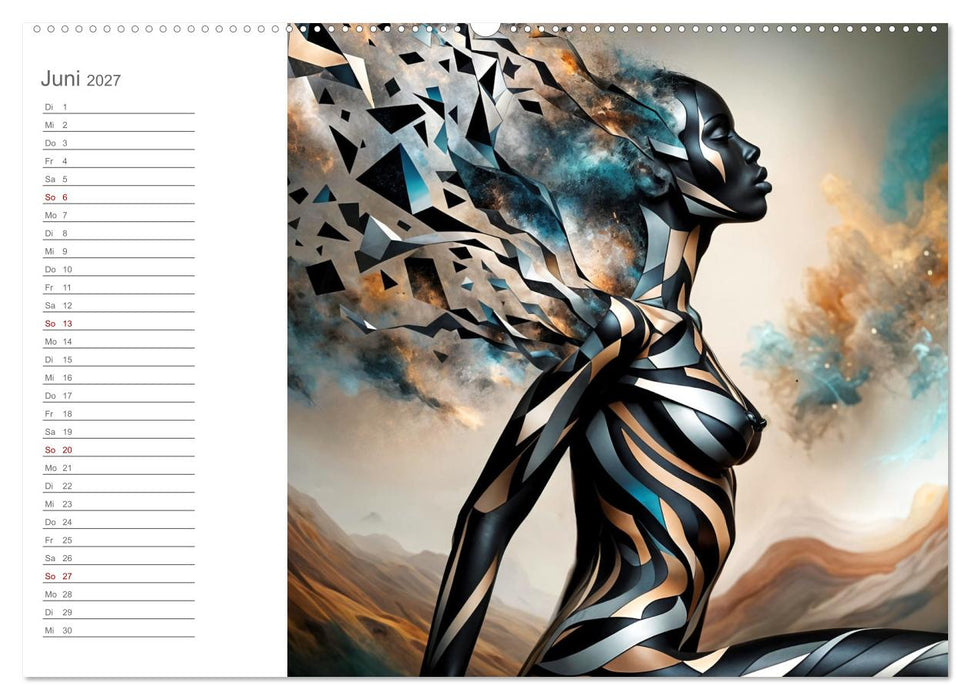 Tarnung und Illusion KI-Kunstvolle Verschmelzung von Körper und Umgebung (CALVENDO Premium Wandkalender 2027)