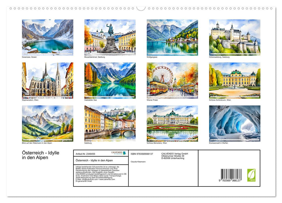 Österreich - Idylle in den Alpen (CALVENDO Premium Wandkalender 2027)