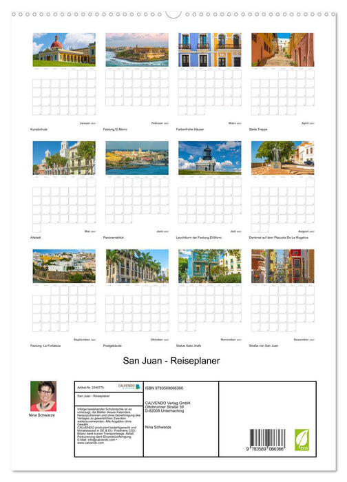 San Juan - Reiseplaner (CALVENDO Premium Wandkalender 2027)