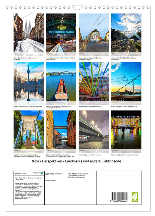 Köln - Perspektiven - Landmarks und andere Lieblingsorte (CALVENDO Wandkalender 2027)