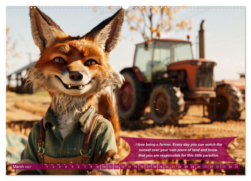 Funny charming animals as farmers (CALVENDO Premium-Calendar 2027)