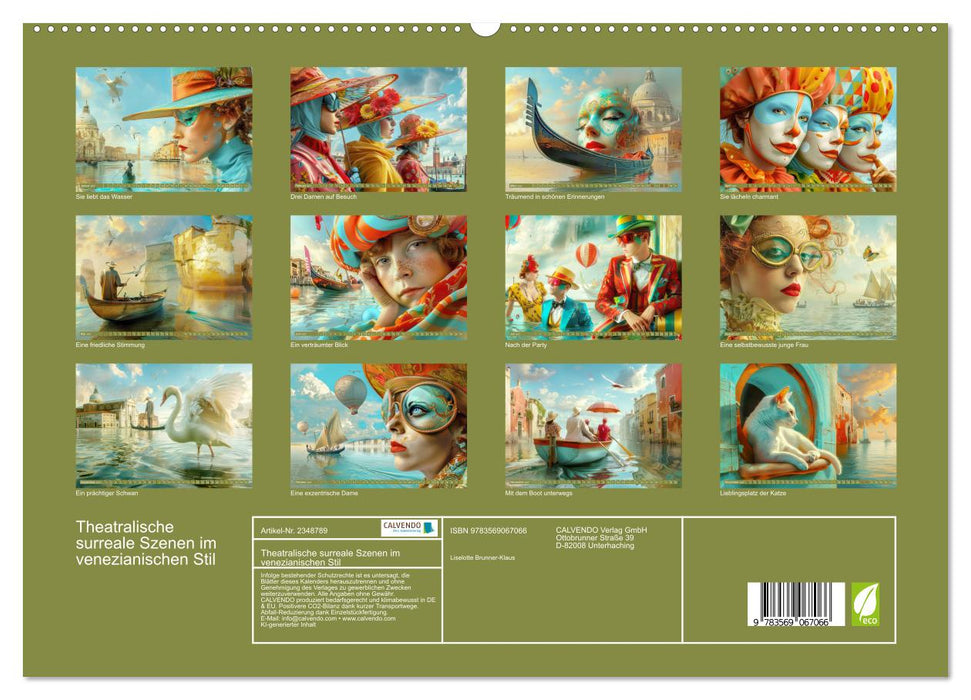 Theatralische surreale Szenen im venezianischen Stil (CALVENDO Premium Wandkalender 2027)