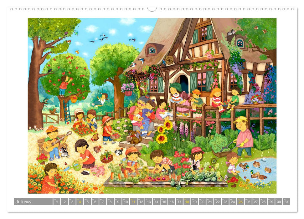 Wimmelig durch das Jahr (CALVENDO Premium Wandkalender 2027)