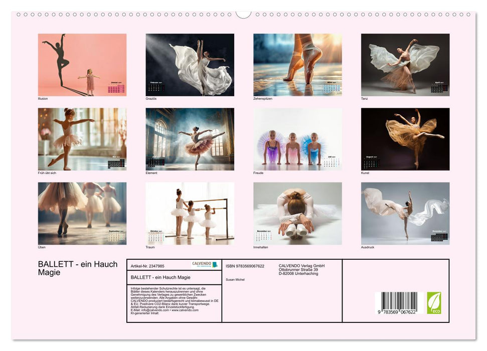 BALLETT - ein Hauch Magie (CALVENDO Premium Wandkalender 2027)