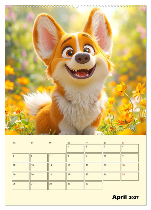 Entzückende Hunde. Liebliche Cartoons zum Schmunzeln (CALVENDO Premium Wandkalender 2027)