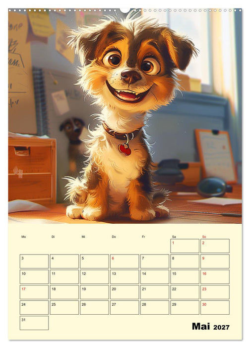 Entzückende Hunde. Liebliche Cartoons zum Schmunzeln (CALVENDO Premium Wandkalender 2027)