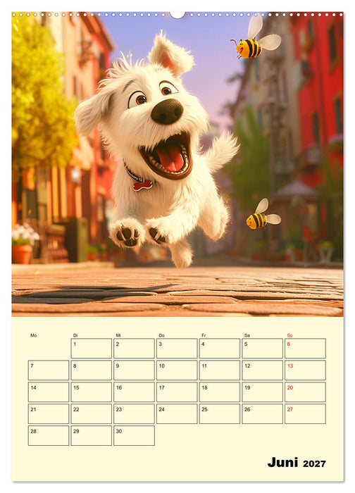 Entzückende Hunde. Liebliche Cartoons zum Schmunzeln (CALVENDO Premium Wandkalender 2027)