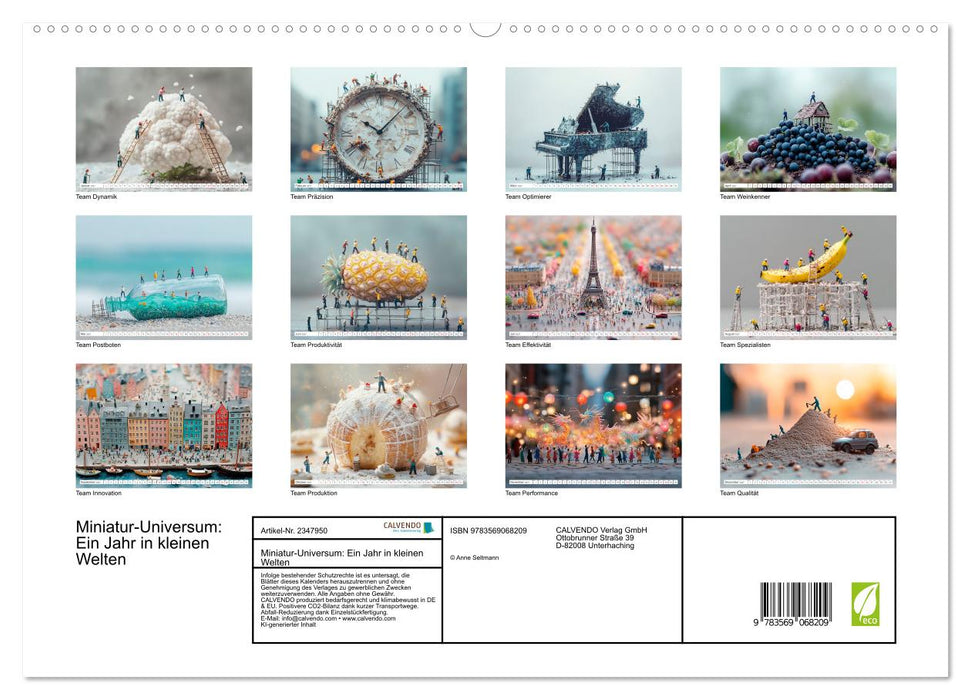 Miniatur-Universum: Ein Jahr in kleinen Welten (CALVENDO Premium Wandkalender 2027)