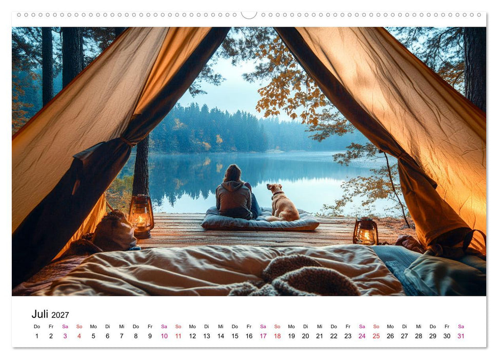 Zelten - frei sein (CALVENDO Premium Wandkalender 2027)