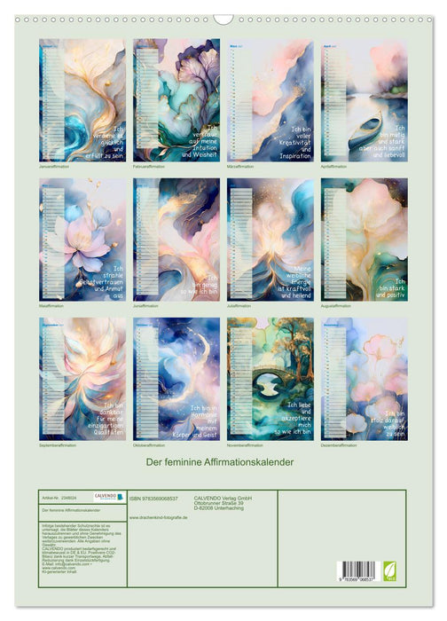 Der feminine Affirmationskalender (CALVENDO Wandkalender 2027)