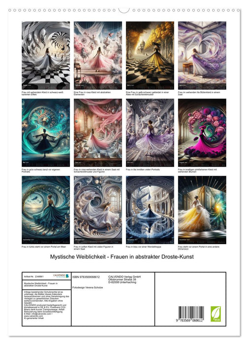 Mystische Weiblichkeit - Frauen in abstrakter Droste-Kunst (CALVENDO Premium Wandkalender 2027)