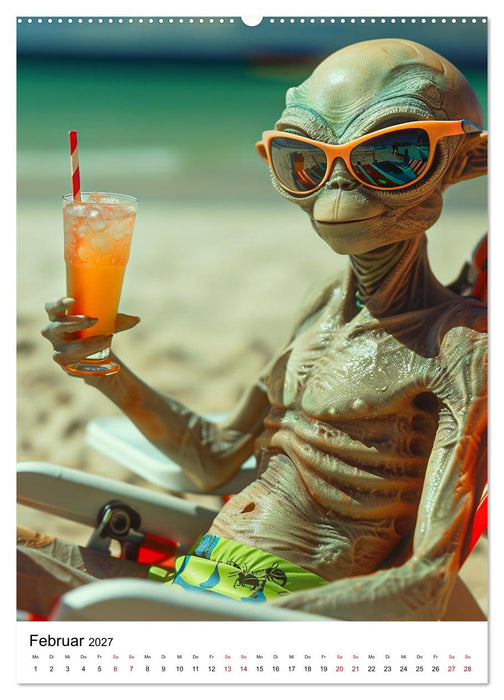 Aliens im Urlaub (CALVENDO Wandkalender 2027)