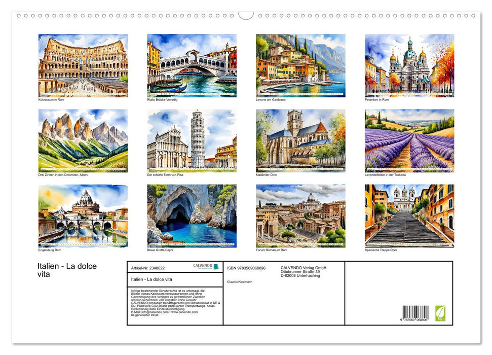 Italien - La dolce vita (CALVENDO Wandkalender 2027)