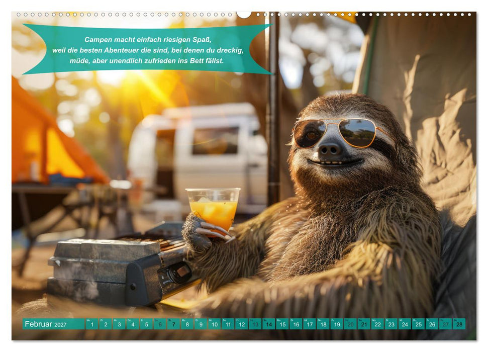 Der tierisch lustige Camping-Kalender (CALVENDO Wandkalender 2027)