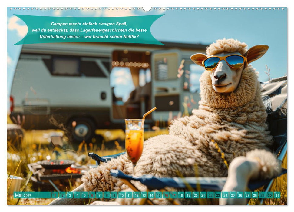 Der tierisch lustige Camping-Kalender (CALVENDO Wandkalender 2027)