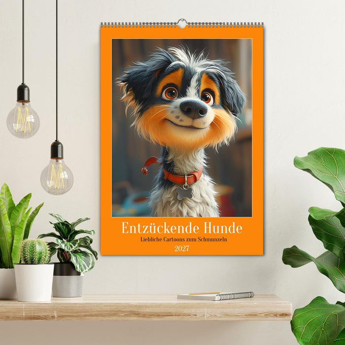 Entzückende Hunde. Liebliche Cartoons zum Schmunzeln (CALVENDO Wandkalender 2027)