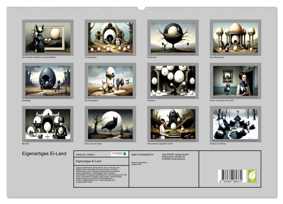 Eigenartiges Ei-Land (CALVENDO Premium Wandkalender 2027)