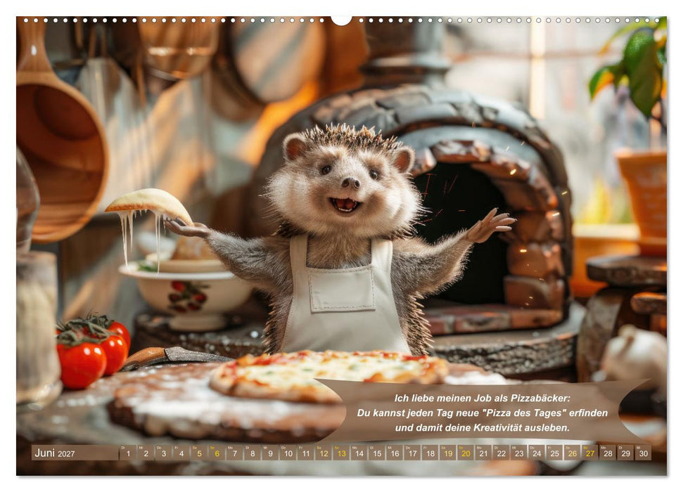 Tierisch lustige Pizzabäcker (CALVENDO Wandkalender 2027)