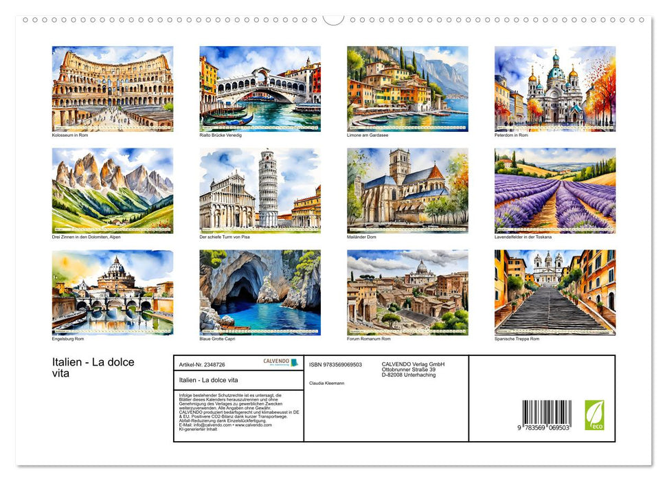 Italien - La dolce vita (CALVENDO Premium Wandkalender 2027)