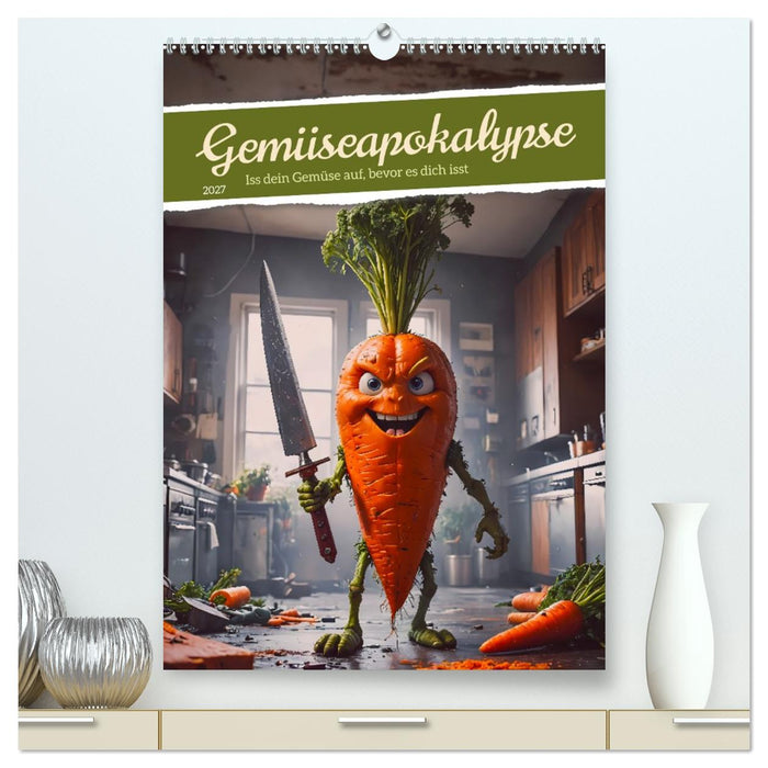 Gemüseapokalypse - Iss dein Gemüse auf, bevor es dich isst (CALVENDO Premium Wandkalender 2027)