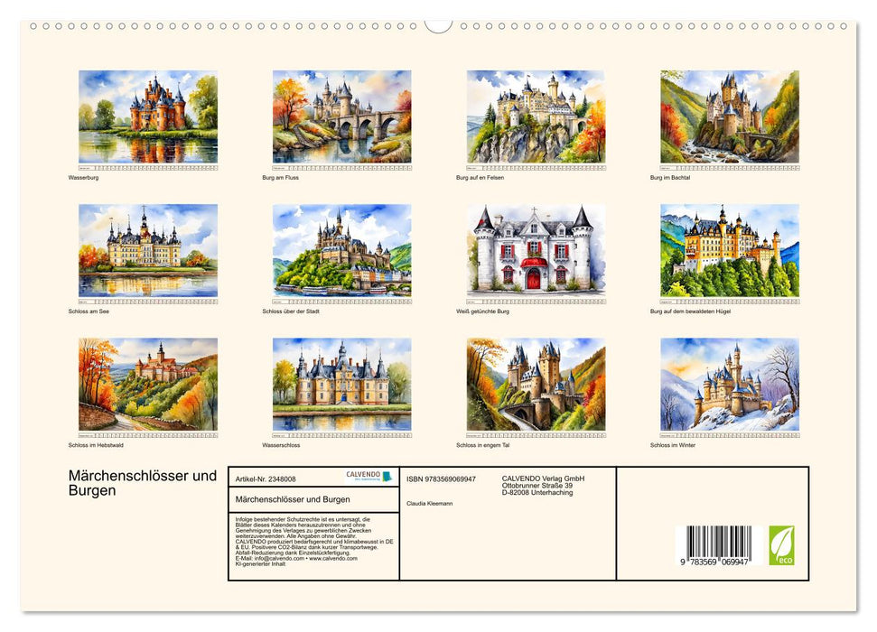 Märchenschlösser und Burgen (CALVENDO Premium Wandkalender 2027)