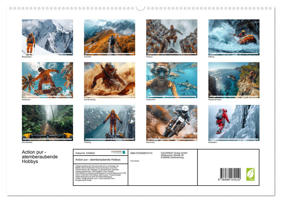 Action pur - atemberaubende Hobbys (CALVENDO Premium Wandkalender 2027)